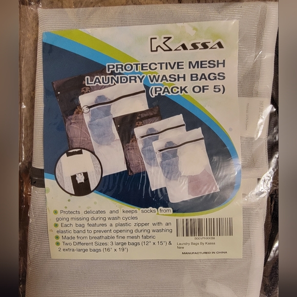 Protective Mesh Laundry Bags (5) New - Picture 1 of 2
